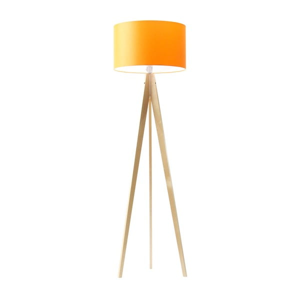Pomarańczowa lampa stojąca 4room Artist, brzoza, 150 cm