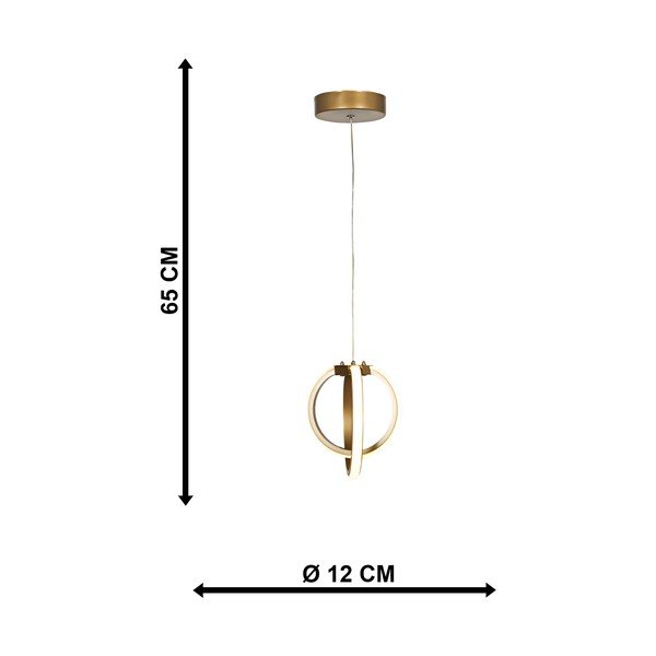 Metalowa lampa wisząca LED w kolorze brązu ø 25 cm Sezen – Squid Lighting-image-3