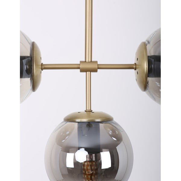 Lampa sufitowa w szaro-złotym kolorze ze szklanym kloszem ø 15 cm Seagull – Squid Lighting-image-2