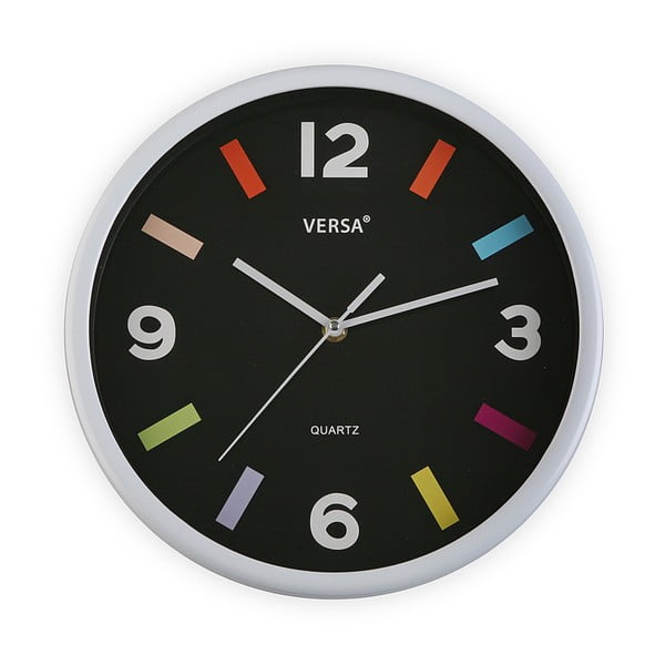 Zegar ścienny z białą ramą Versa Moderna