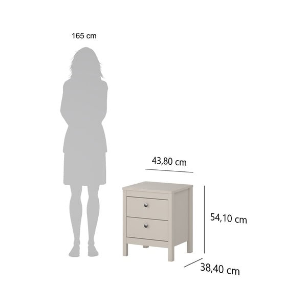 Szarobeżowa szafka nocna Madrid – Tvilum-image-4