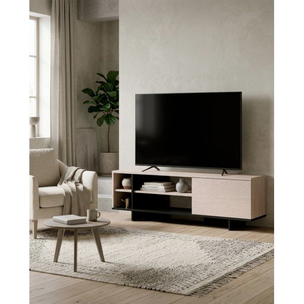 Czarna szafka pod TV 160x44x36 cm Cequoia – Marckeric-image-1