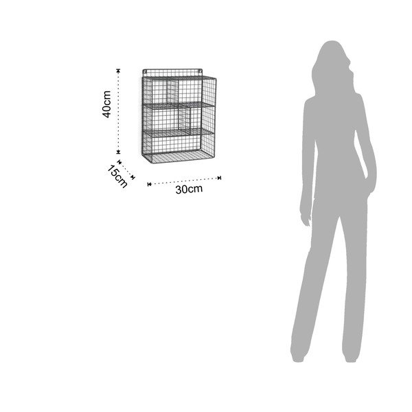 Czarny organizer ścienny Tomasucci Grid-image-2