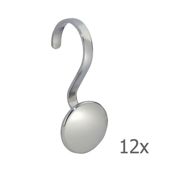 Komplet 12 haczyków ze stali nierdzewnej iDesign Forma Shower-image-1