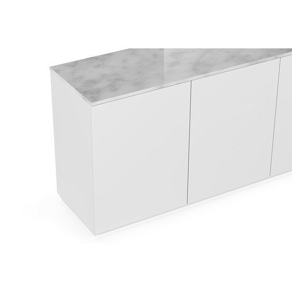 Biała komoda z blatem w dekorze jasnego marmuru TemaHome Join, 180x84 cm-image-3