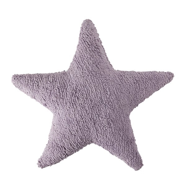 Fioletowa poduszka bawełniana wykonana ręcznie Lorena Canals Star, 54x54 cm
