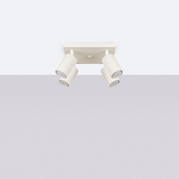 Kremowa lampa punktowa 25x25 cm Gleam – Sollux-image-4