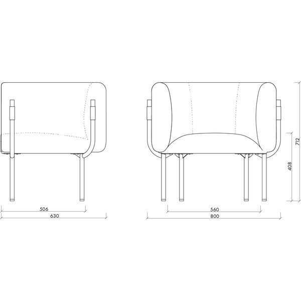 Szary wełniany fotel Ubi – noo.ma-image-4