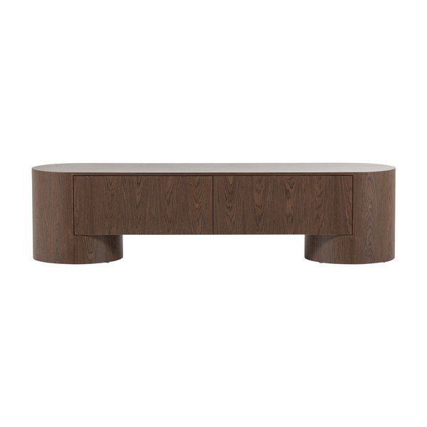 Szafka pod TV w ciemnym naturalnym kolorze 200x50x50 cm Velari – WOOOD-image-2