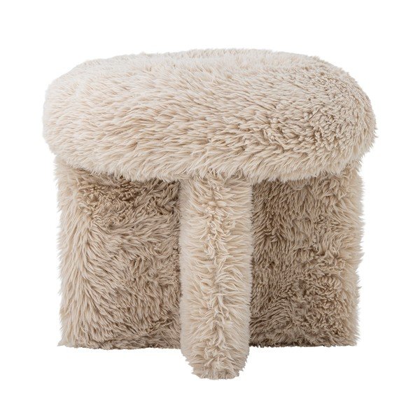 Beżowy puf z imitacji futra Frikka – Bloomingville-image-2