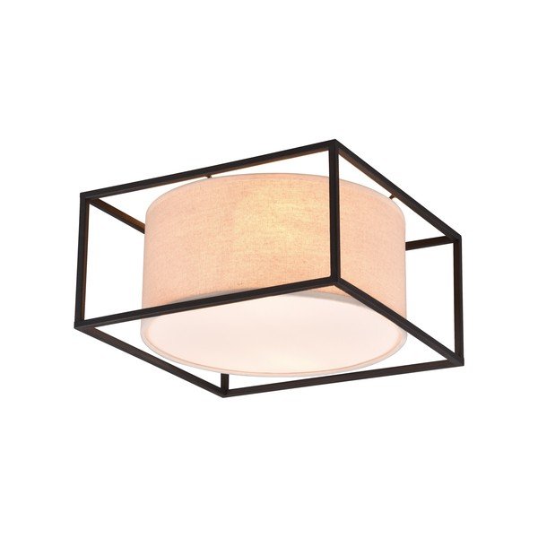 Beżowo-czarna lampa sufitowa 30x30 cm Ross – Trio-image-1