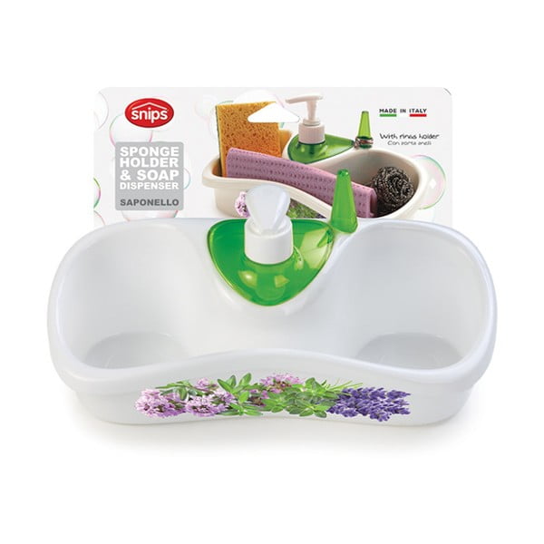 Biały plastikowy stojak na akcesoria do mycia naczyń – Snips-image-3