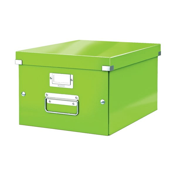 Zielony kartonowy pojemnik z pokrywką 28x37x20 cm Click&Store – Leitz