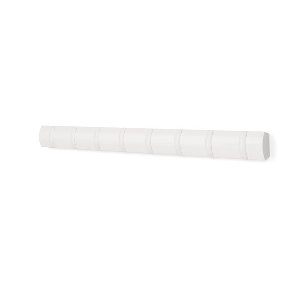 Wieszak ścienny z litego drewna sosnowego w matowym białym kolorze 81 cm Flip – Umbra