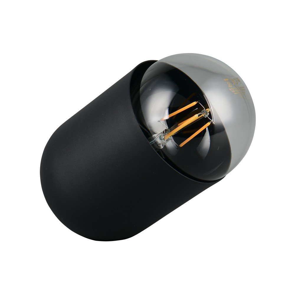Czarna metalowa lampa stołowa (wysokość 13,5 cm) Nara – Reality