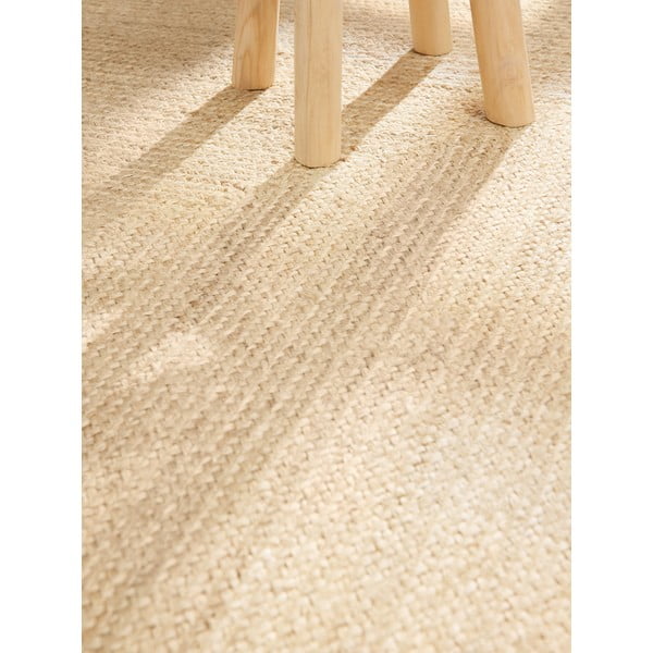Dwustronny dywan z juty tkany ręcznie w jasnym naturalnym kolorze 160x230 cm Sharmila Natural White – Hanse Home-image-4