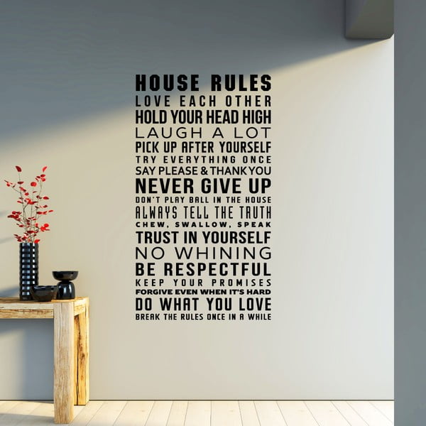 Naklejka Ambiance House Rule