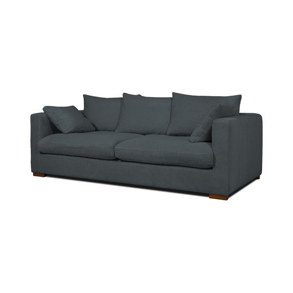 Szara sztruksowa sofa 220 cm Comfy – Scandic-image-2