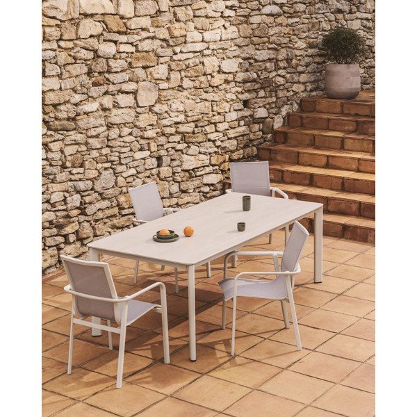 Beżowe krzesło ogrodowe Canea – Kave Home-image-1