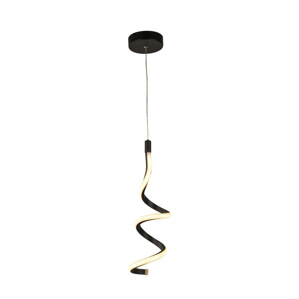 Czarna metalowa lampa wisząca LED ø 12 cm Hilton – Squid Lighting
