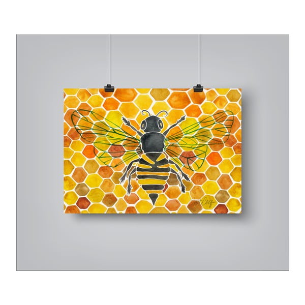 Plakat Americanflat Honey Bee Comb by Cat Coquillette, 30x42 cm