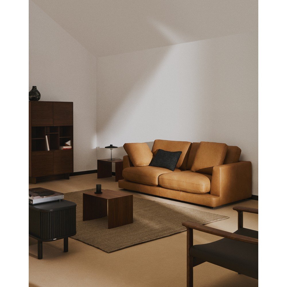 Brązowa skórzana sofa 210 cm Gala – Kave Home (zdjęcie 4)