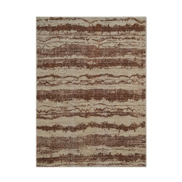 Brązowy dywan wełniany z wiskozą The Rug Republic Wilfred, 230x160 cm