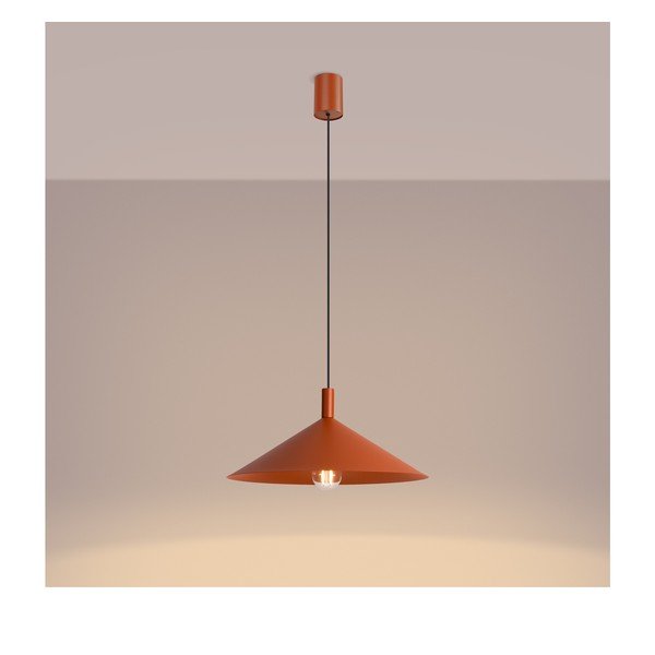 Ceglasta stalowa lampa wisząca ø 40 cm Zylo – Sollux-image-4
