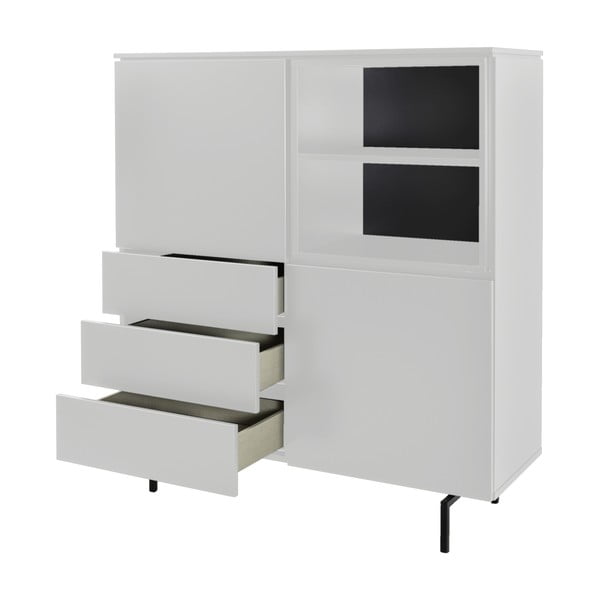 Biała wysoka komoda 120x133 cm Plain – Tenzo-image-3