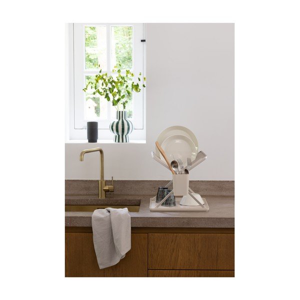 Beżowy metalowy ociekacz dwupiętowy 37x33 cm – Brabantia-image-2