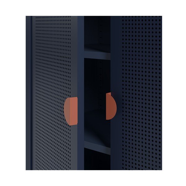 Ciemnoniebieska metalowa szafka 70x100x40 cm Sayla – Marckeric-image-2