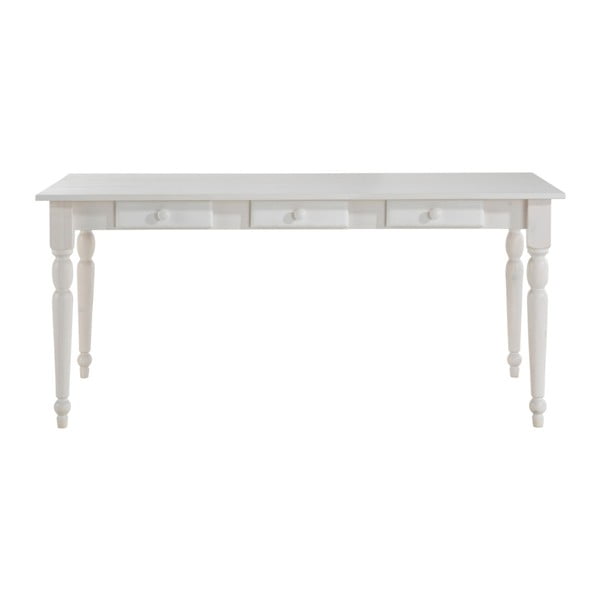 Biały stół z litego drewna 13Casa Charlotte, 160x80 cm