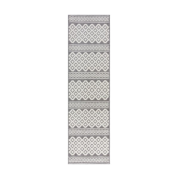 Szary chodnik z szenilu odpowiedni do prania 60x240 cm Jhansi – Flair Rugs