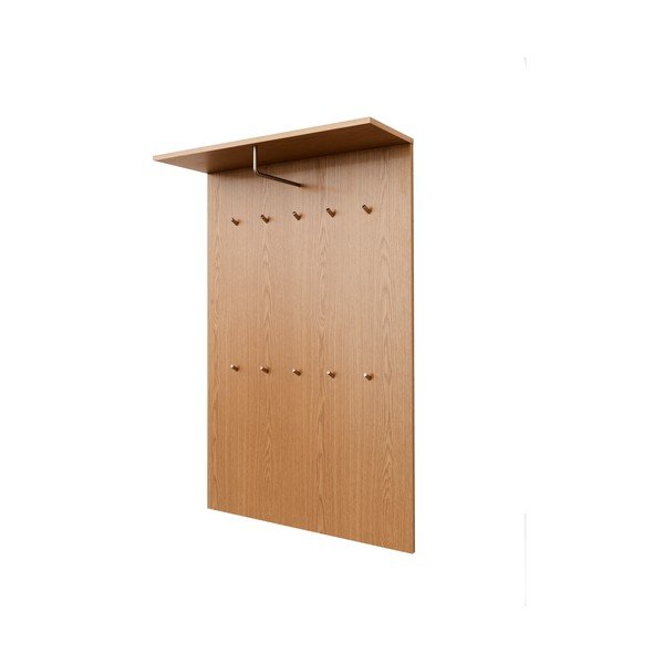 Naturalny panel z wieszakami do przedpokoju w dekorze dębu Dot – Tenzo-image-2