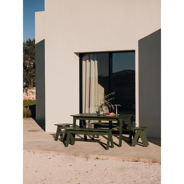 Stół ogrodowy z litego drewna sosnowego 77x140 cm Navo – noo.ma-image-1