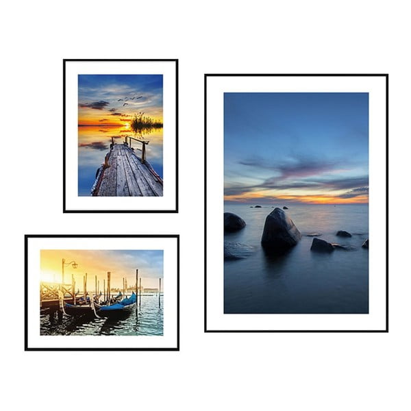 Obrazy zestaw 3 szt. Seaside Sunset – knor