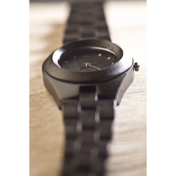 Drewniany zegarek damski Odyssey Black-image-2