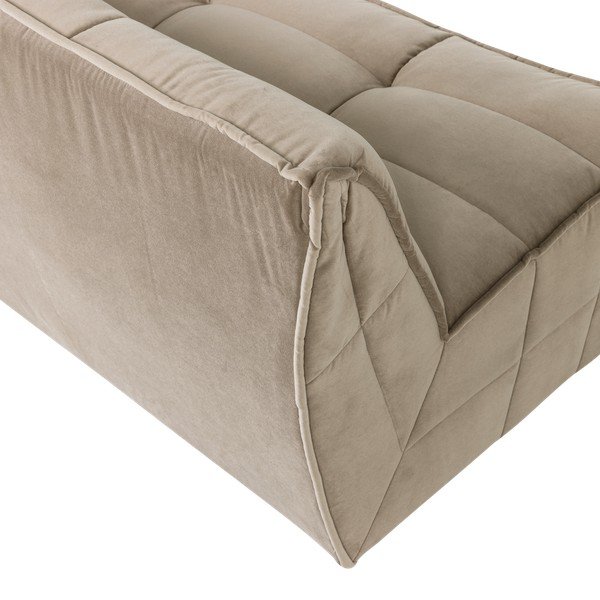 Beżowa aksamitna sofa 204 cm Cluster – vtwonen-image-4