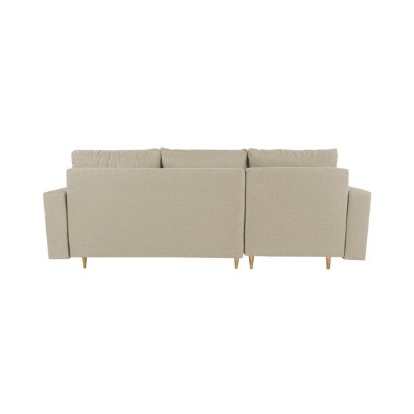 Beżowa sofa rozkładana z szezlongiem po lewej stronie Mazzini Sofas Iris-image-3