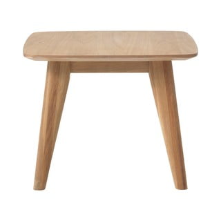 Stolik z nogami z drewna dębowego Unique Furniture Rho, 60x60 cm