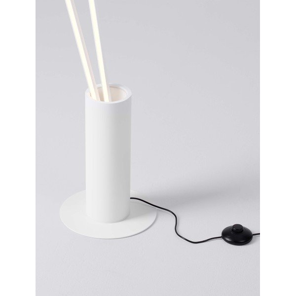 Metalowa lampa stojąca LED z elastyczną konstrukcją w matowym białym kolorze (wysokość 181 cm) Kimolia – Nova Luce-image-4