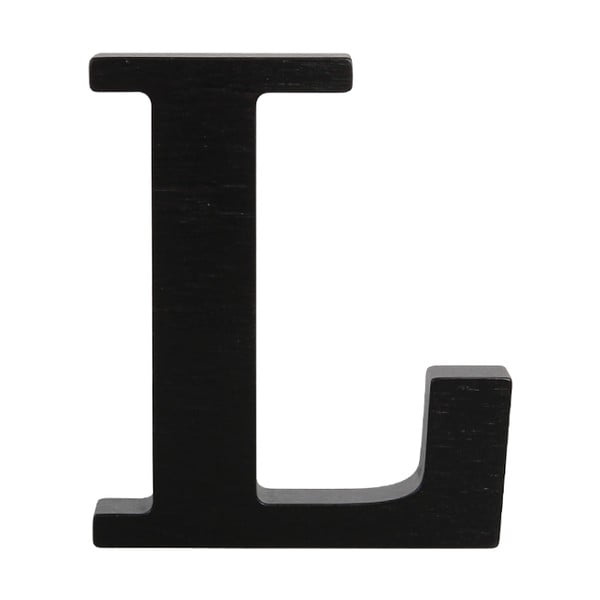 Czarna drewniana litera Typoland L