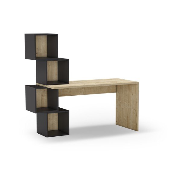 Biurko w dekorze dębu 60x154 cm Cubik – Marckeric-image-2