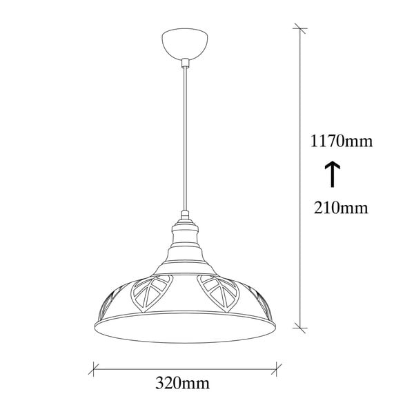 Lampa wisząca w kolorze brązu z metalowym kloszem ø 31 cm Chandelier – Opviq lights-image-4