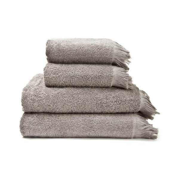 Szare/brązowe bawełniane ręczniki zestaw 4 szt. – Bonami Selection