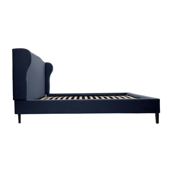 Granatowe łóżko z czarnymi nogami Vivonita Windsor, 140x200 cm-image-3