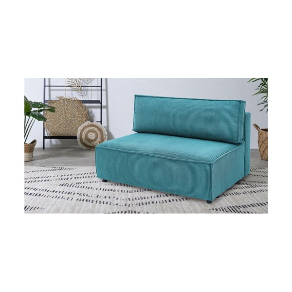 Niebieski sztruksowy moduł sofy (moduł środkowy) Nihad modular – Bobochic Paris-image-1