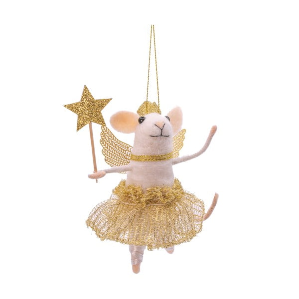Tekstylna ozdoba świąteczna wykonana ręcznie 12 cm Fairy Mouse – Sass & Belle