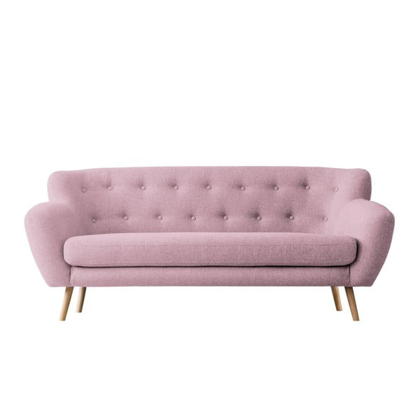 Różowa sofa trzyosobowa Kooko Home Pop