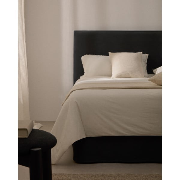 Antracytowe tapicerowane łóżko dwuosobowe 180x200 cm Jaira – Kave Home-image-1